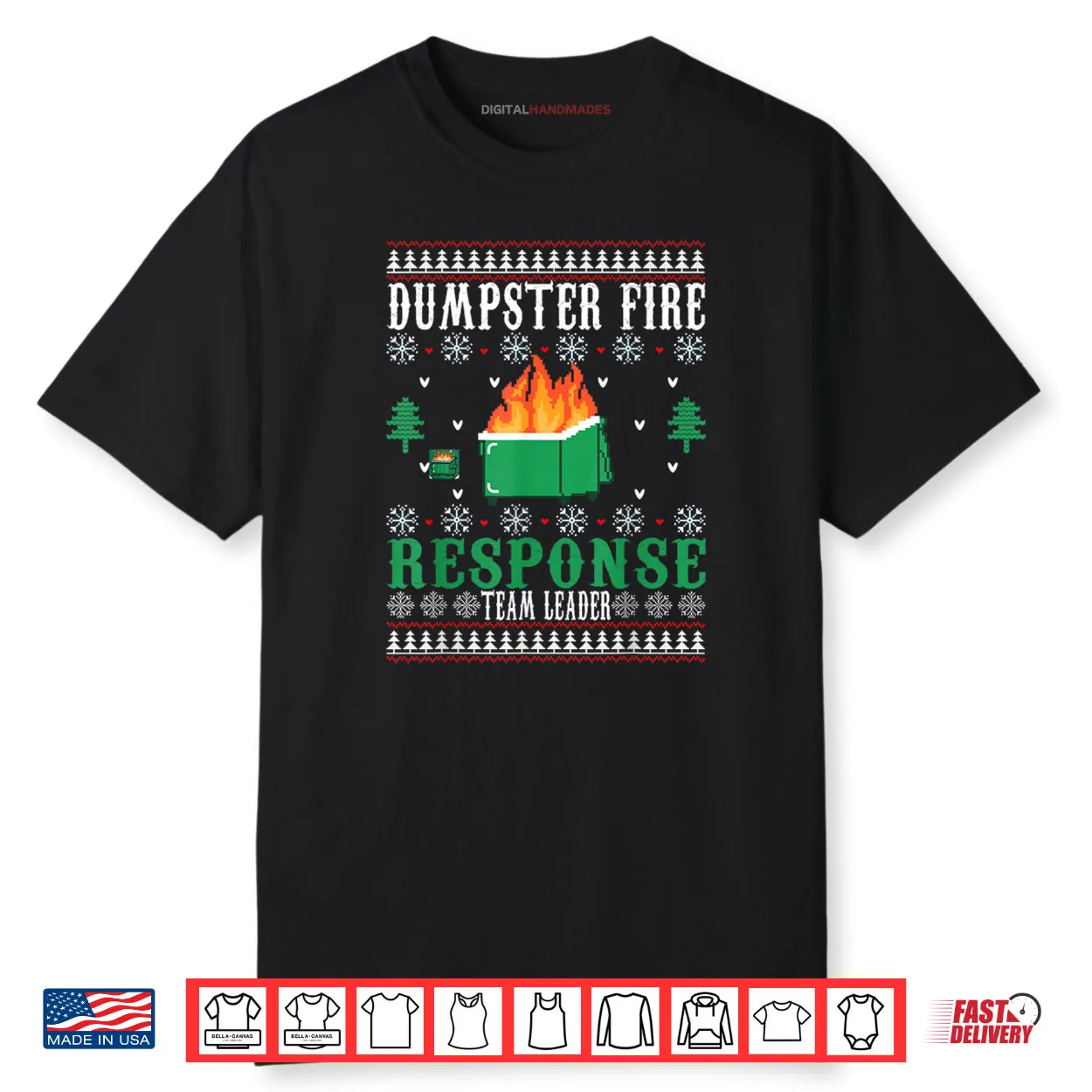 Dumpster Fire Response Team Leader Christmas Ugly Sweater Shirt Dumpster Fire Response Team Leader Christmas Ugly Sweater Shirt