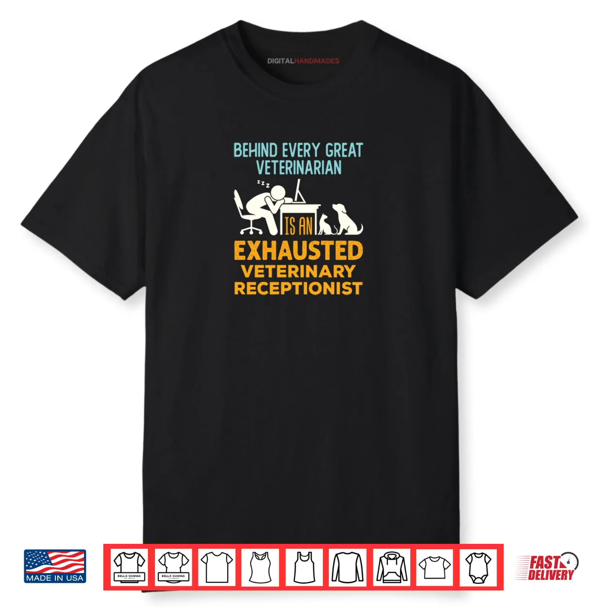 Exhausted Veterinary Receptionist Veterinarian Reception Shirt Exhausted Veterinary Receptionist Veterinarian Reception Shirt
