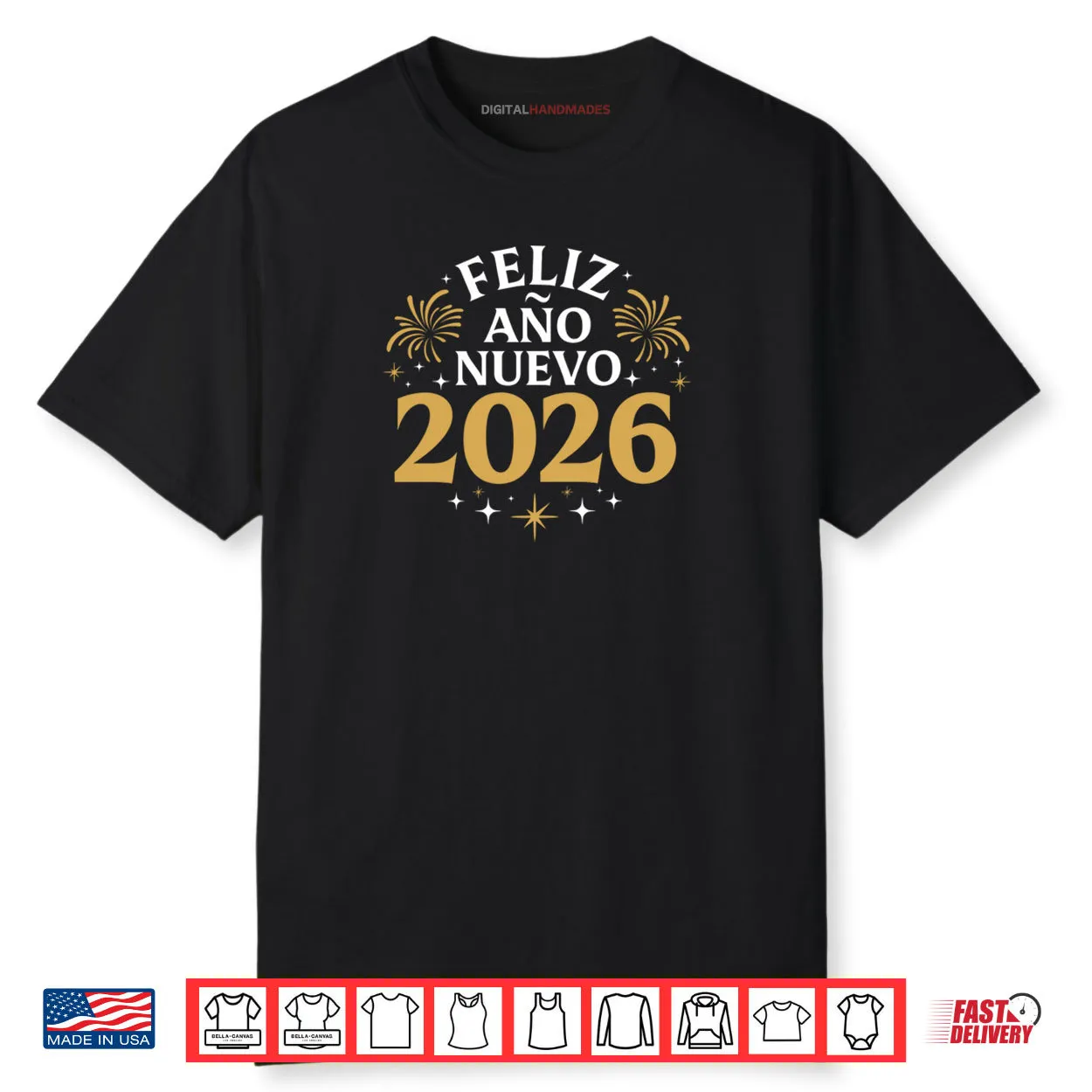Feliz Año Nuevo 2026 Spanish New Years Eve Party Shirt Feliz Año Nuevo 2026 Spanish New Years Eve Party Shirt