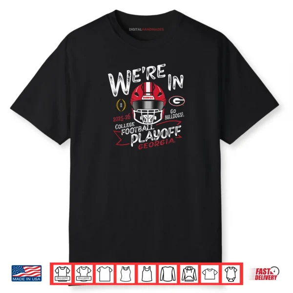 Georgia Bulldogs CFP College Football Playoff 2025 26 Black Shirt