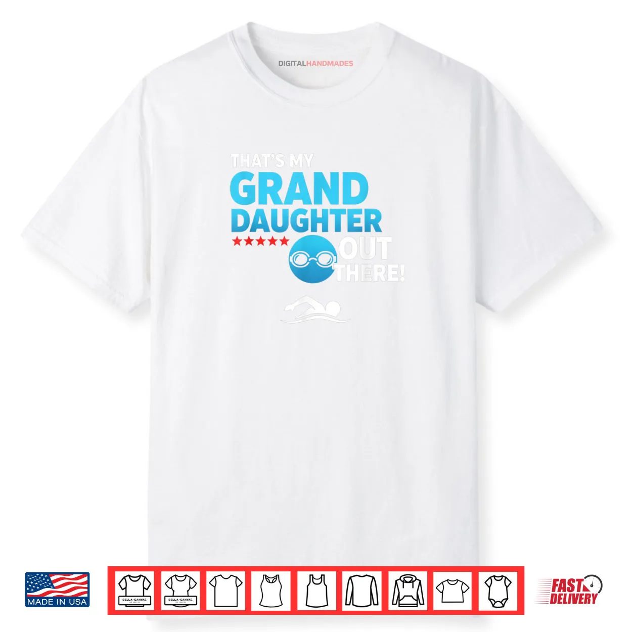 Grandparent Proud Granddaughter Swimmer Swim Meet & Pool S Shirt Grandparent Proud Granddaughter Swimmer Swim Meet & Pool S Shirt