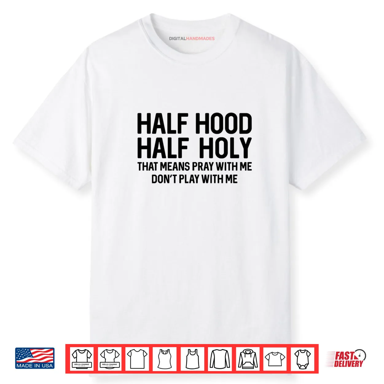 Half Hood Half Holy Pray With Me Christian Shirt Half Hood Half Holy Pray With Me Christian Shirt