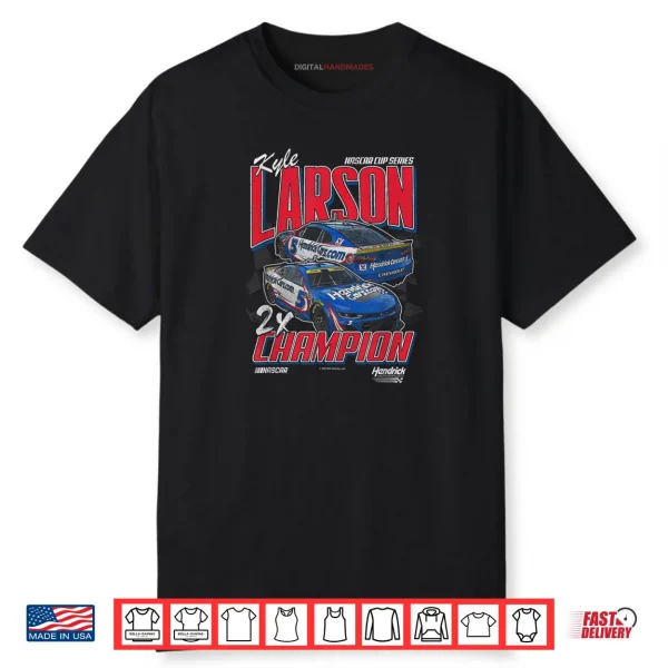 Hendrick Motorsports Kyle Larson Nascar Series 2X Champion Shirt