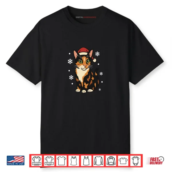 Holiday Kitten Cute Christmas Cat Design Shirt