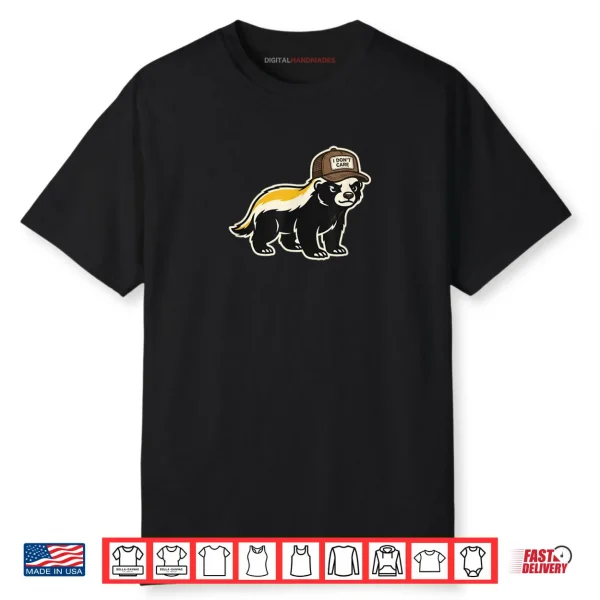 Honey Badger I Don’t Care Trucker Funny Animal Art Shirt