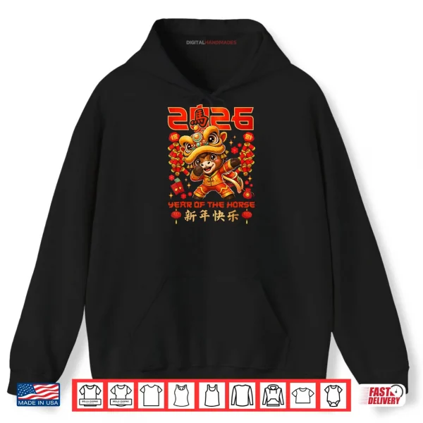 Hoodie Chinese New Year 2026 Year of The Horse Happy New Year Shirt