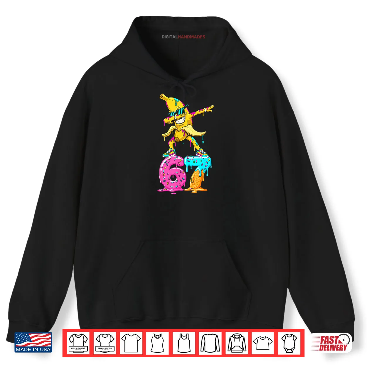 Dabbing Banana 67 Ice Cream Drip Funny Six Seven Meme Shirt Dabbing Banana 67 Ice Cream Drip Funny Six Seven Meme Shirt