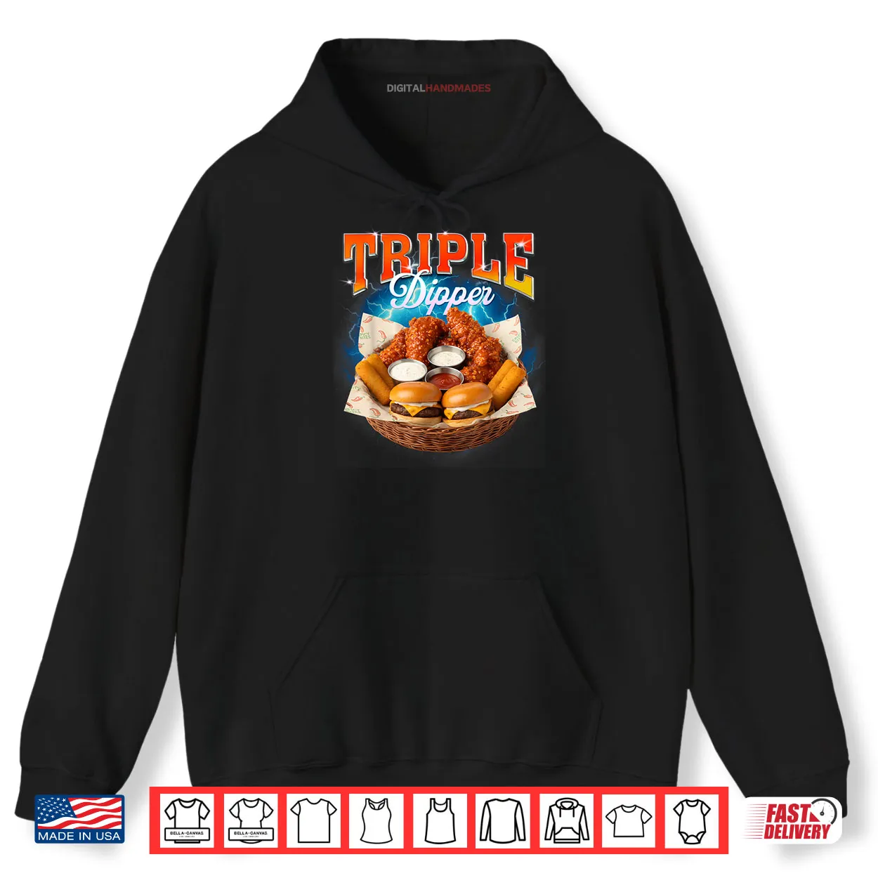 Fast Food Hamburger Chicken Nugget Foodie Triple A Dipper Shirt Fast Food Hamburger Chicken Nugget Foodie Triple A Dipper Shirt
