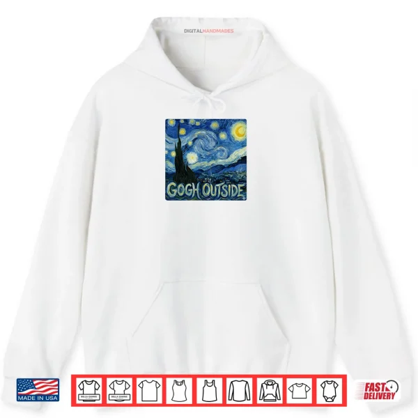 Hoodie Gogh Outside Classic Starry Night Van Gogh Shirt