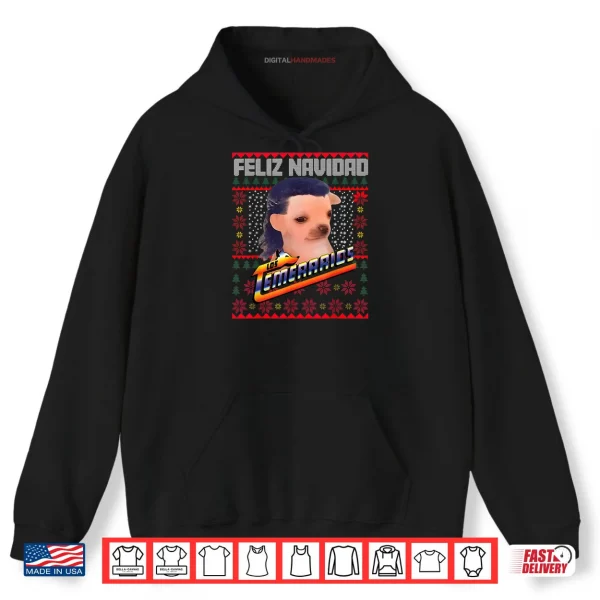 Hoodie Los Temerarios dog Merry Christmas Feliz Navidad Shirt