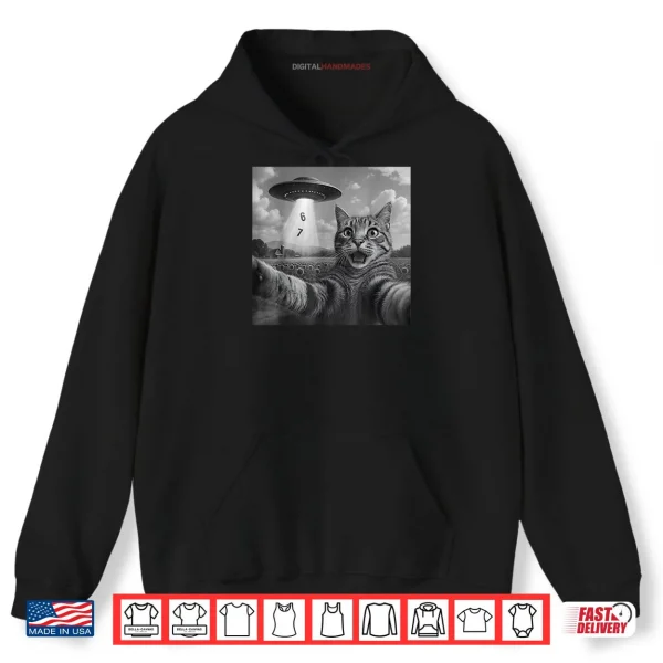 Hoodie Meme Cat Selfie Six Seven Retro Cat 67 Shirt