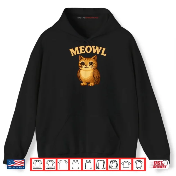Meowl Meow Cat Owl Brainrot Meme Shirt 2 Hoodie Meowl Meow Cat Owl Brainrot Meme Shirt