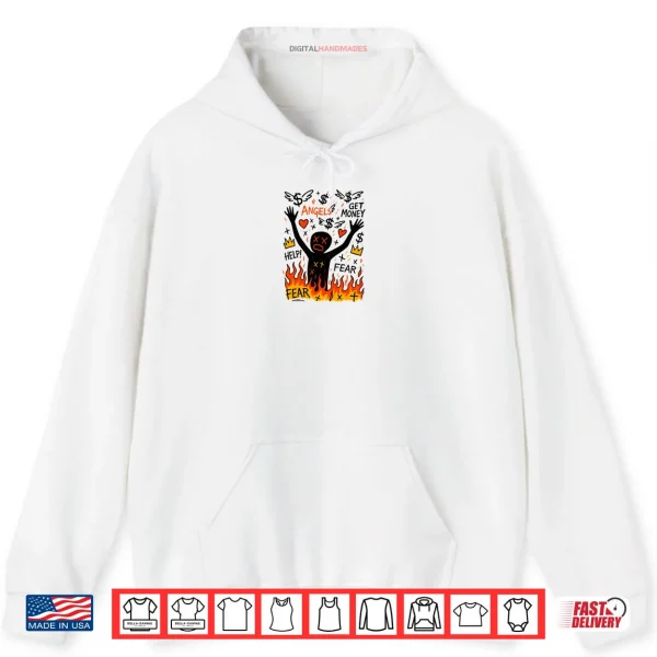 Hoodie Money or Friends Streetwear Graphic Shirt