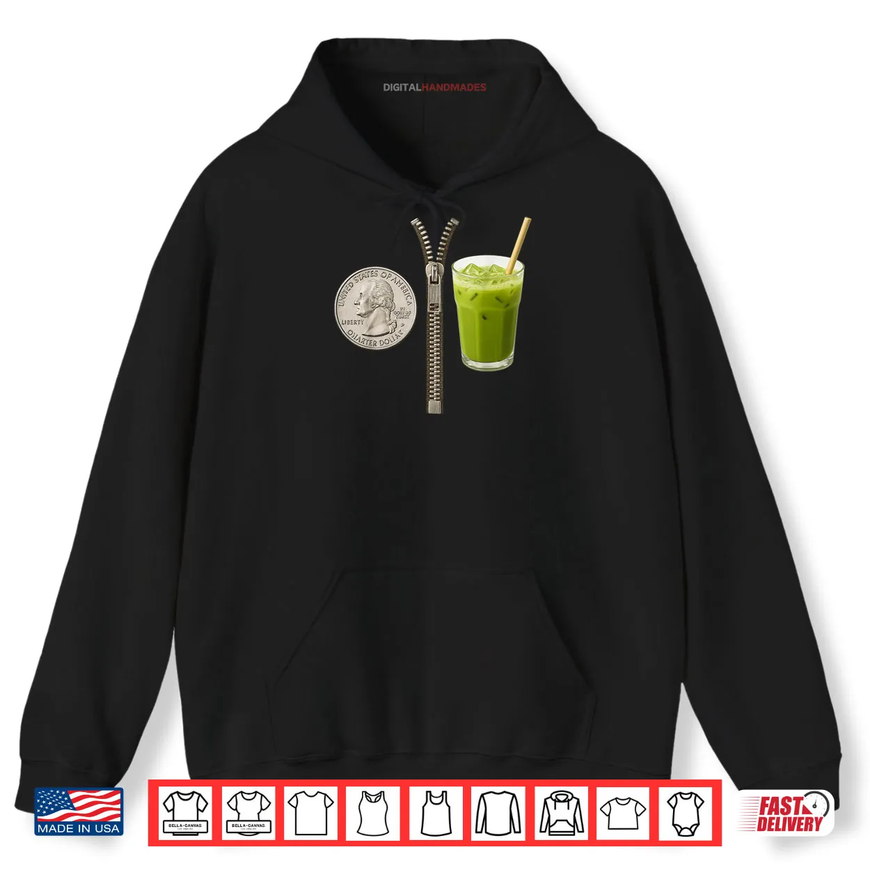 Quarter Zips and Matcha Funny Meme Saying Shirt Quarter Zips and Matcha Funny Meme Saying Shirt