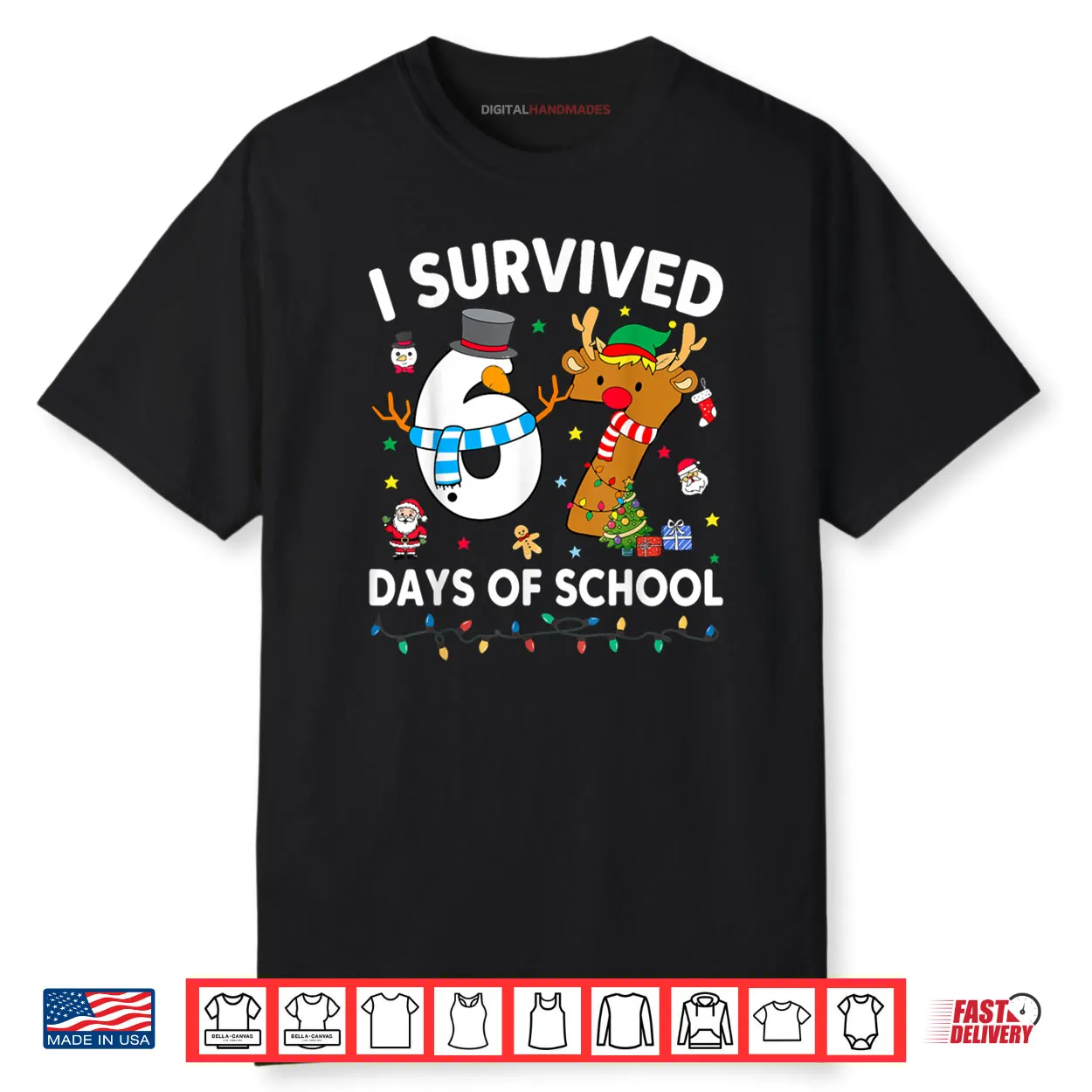 I Survived 67 Days of School Meme Six Seven Christmas Shirt I Survived 67 Days of School Meme Six Seven Christmas Shirt