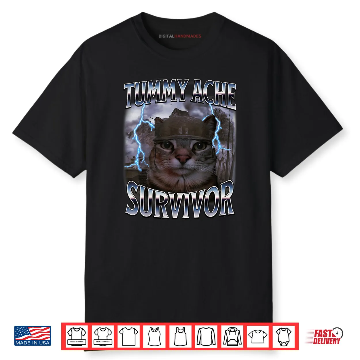 I Survived Today’s Tummy Ache Funny Silly Cat Meme Shirt I Survived Today’s Tummy Ache Funny Silly Cat Meme Shirt
