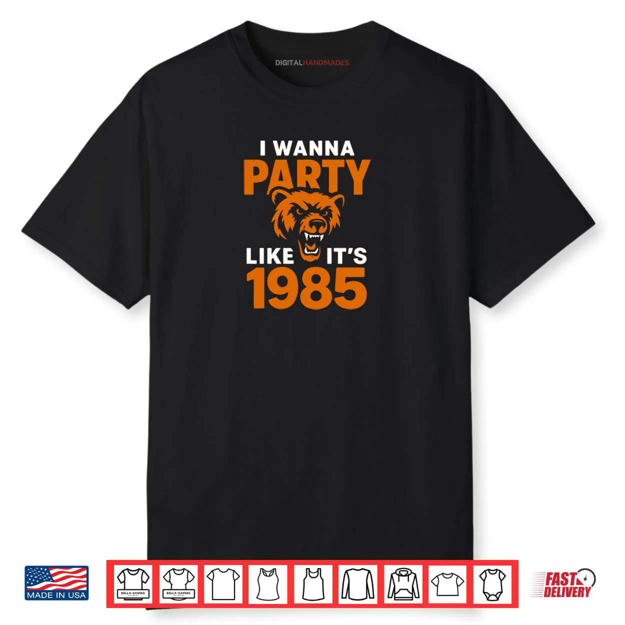 I Wanna Party Like It’s 1985 Roaring Bear Shirt I Wanna Party Like It’s 1985 Roaring Bear Shirt