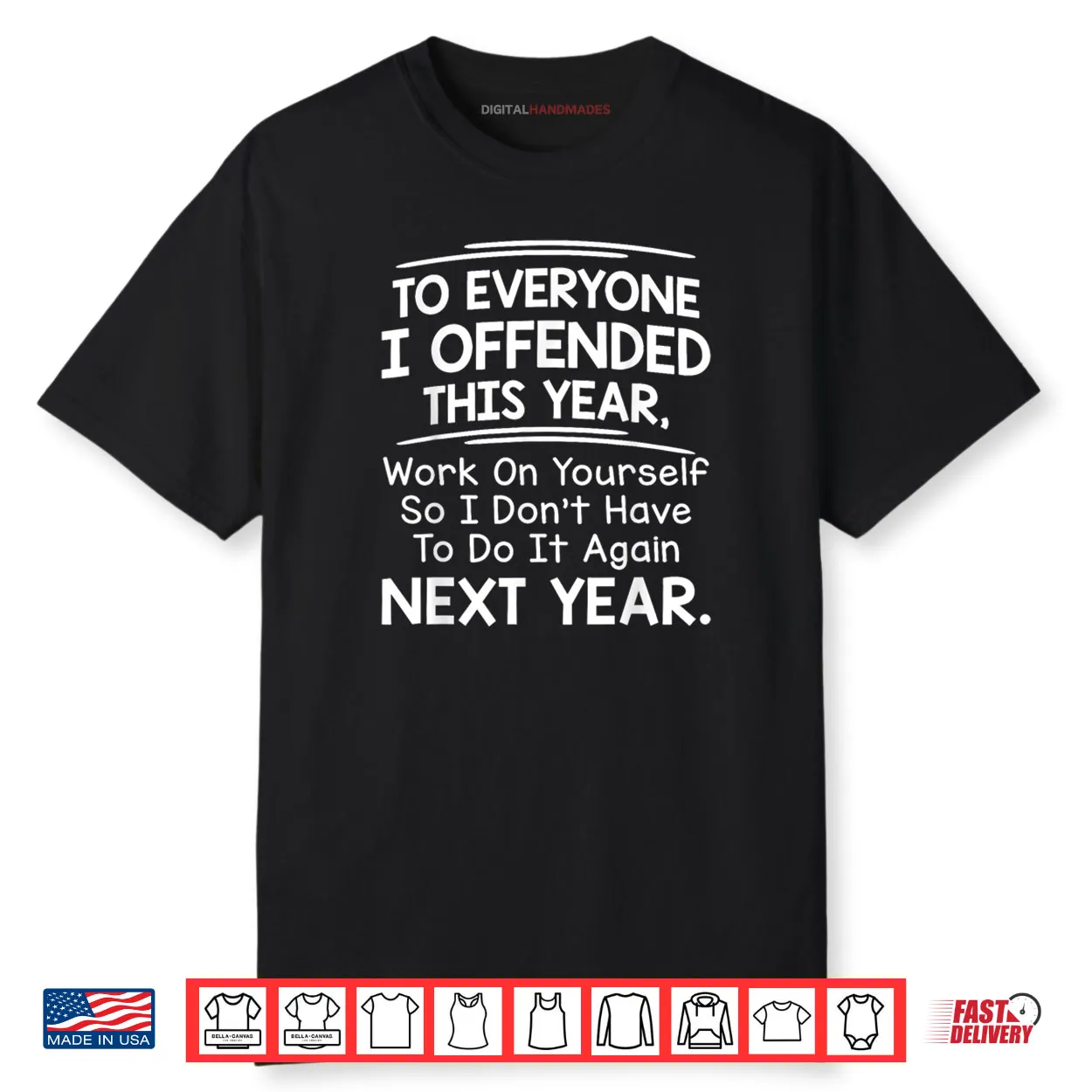 If I Offended You Work on Yourself Funny New Year Resolution Shirt If I Offended You Work on Yourself Funny New Year Resolution Shirt
