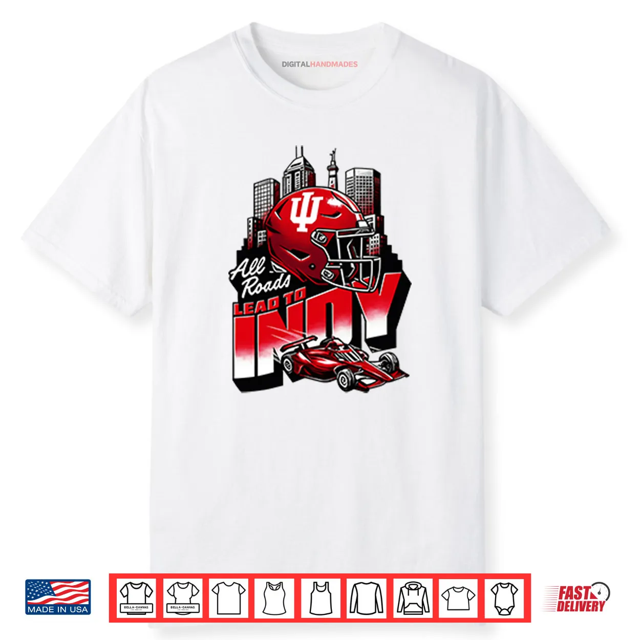 Indiana Hoosiers All Roads Lead to Indy Shirt Indiana Hoosiers All Roads Lead to Indy Shirt
