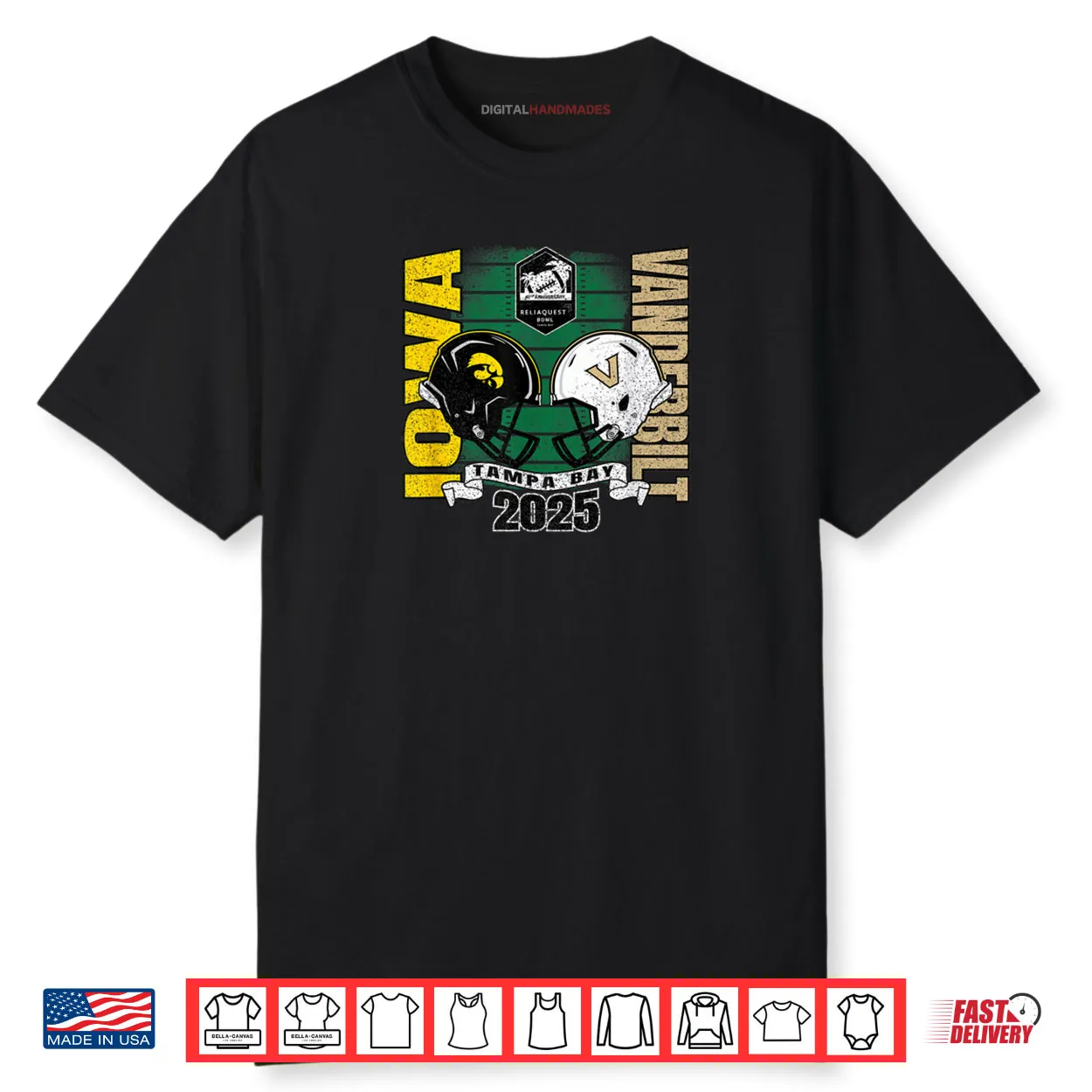 Iowa Hawkeyes vs Vanderbilt Commodores ReliaQuest Bowl 2025 Shirt Iowa Hawkeyes vs Vanderbilt Commodores ReliaQuest Bowl 2025 Shirt
