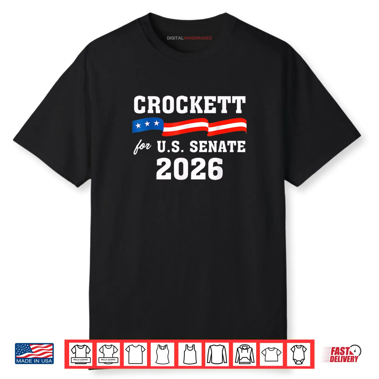 Jasmine Crockett for Texas 2026 Senate US Senator Campaign Shirt Jasmine Crockett for Texas 2026 Senate US Senator Campaign Shirt