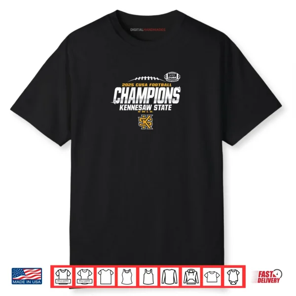 Kennesaw State Owls C USA Champs 2025 Football Locker Room Shirt