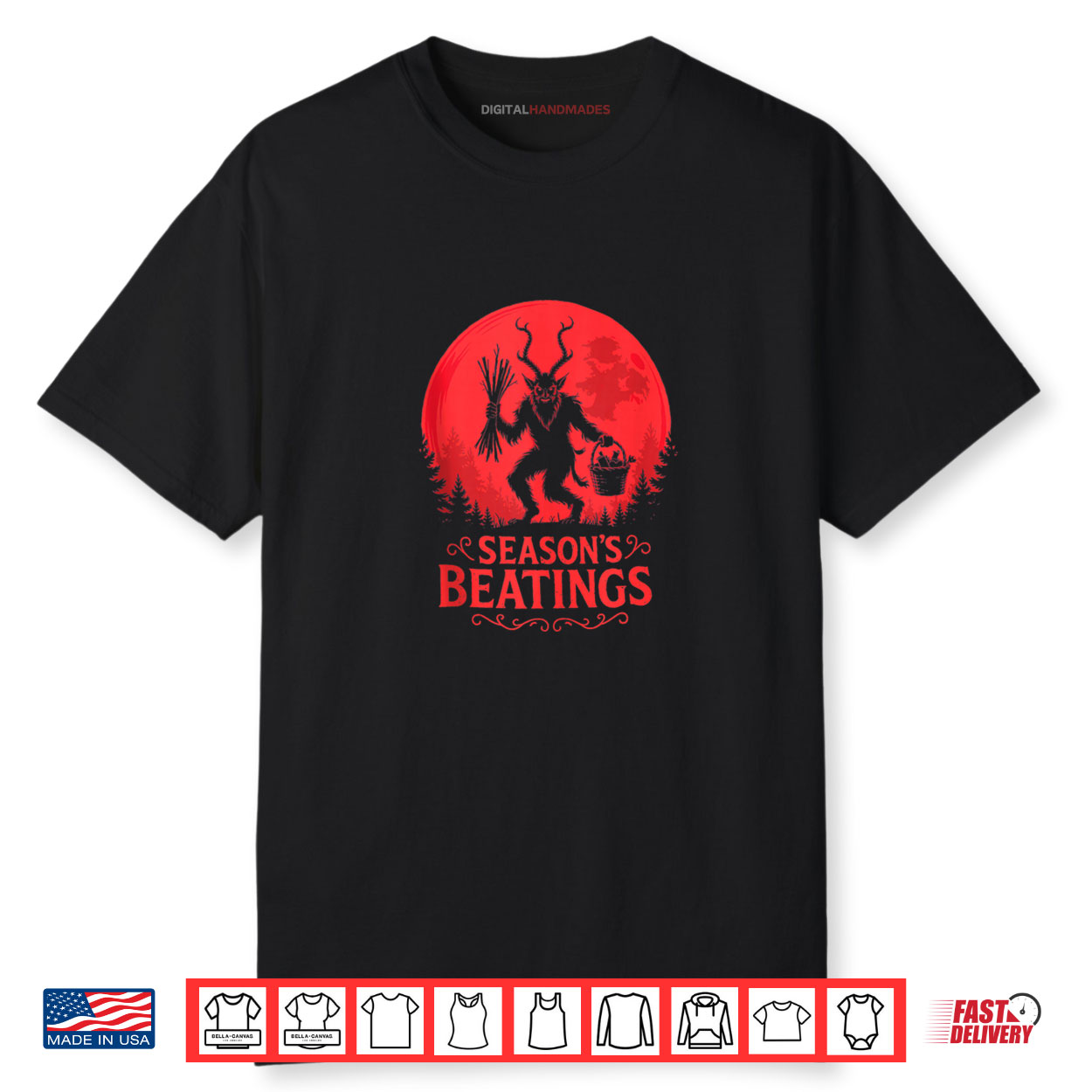 Krampus Santa Season’s Beatings Gothic Christmas Horror Shirt Krampus Santa Season’s Beatings Gothic Christmas Horror Shirt