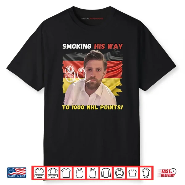 Leon Draisaitl Smoking His Way To NHL 1000 Points Shirt