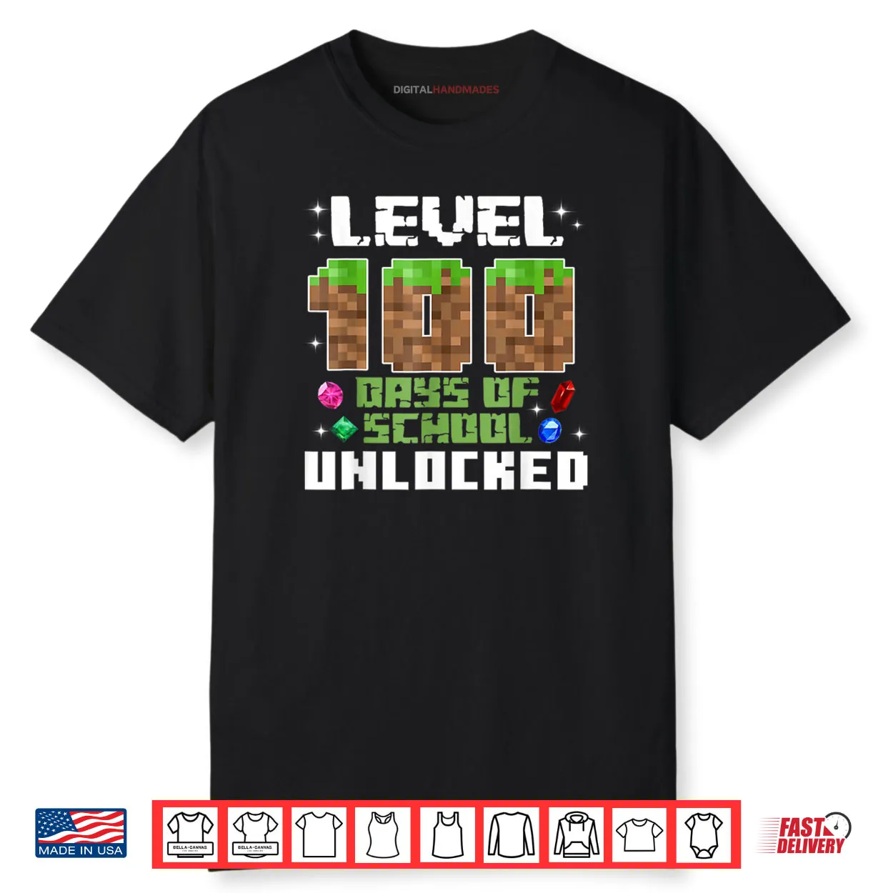 Level 100 Days of School Unlocked Gamer Shirt Level 100 Days of School Unlocked Gamer Shirt