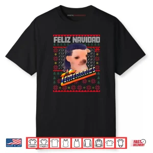 Los Temerarios dog Merry Christmas Feliz Navidad Shirt