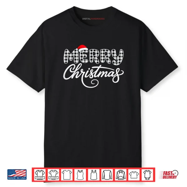 Merry Christmas Buffalo Black and White Shirt