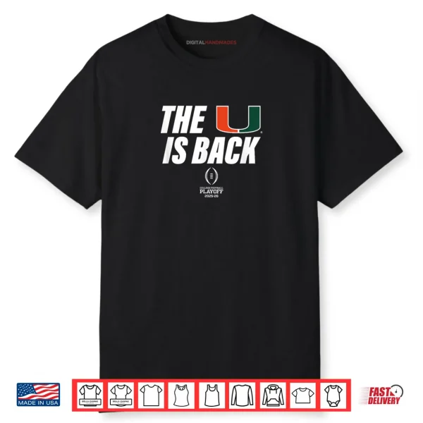 Miami Hurricanes 2025 College Football Playoff The U is Back Shirt