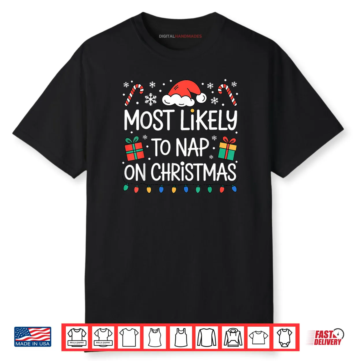 Most Likely to Nap On Christmas Shirt Most Likely to Nap On Christmas Shirt