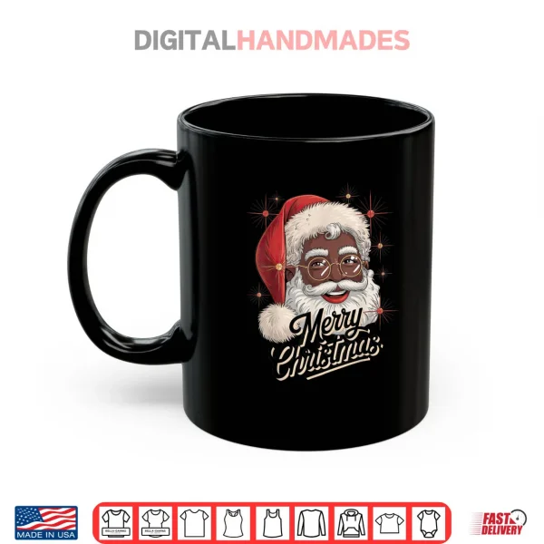 Mug African American Santa Christmas Black Xmas Shirt