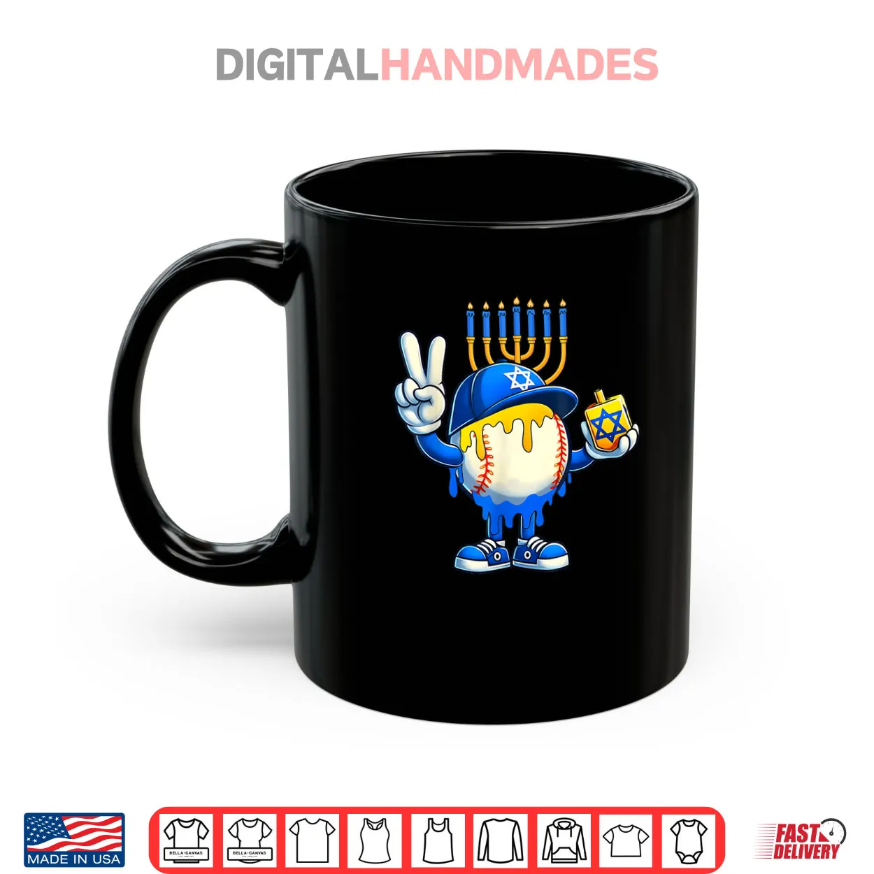 Baseball Ice Cream Drip Dreidel Happy Hanukkah Shirt Baseball Ice Cream Drip Dreidel Happy Hanukkah Shirt