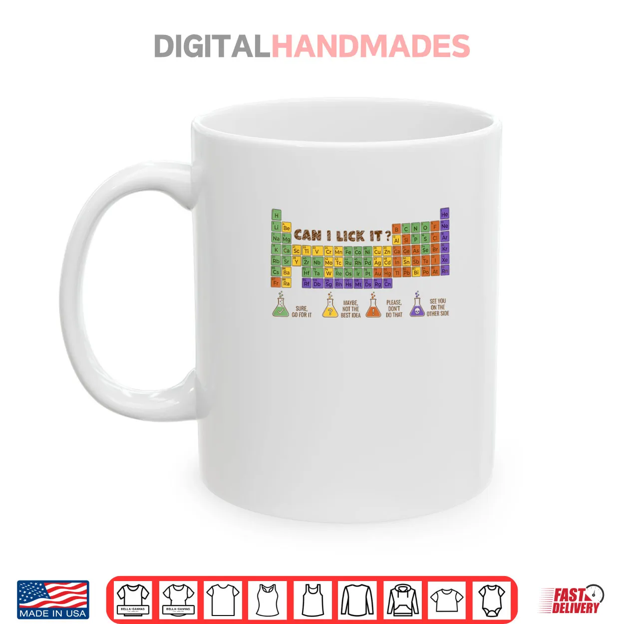 Can I Lick It Chemistry Periodic Table of Elements Science Shirt Can I Lick It Chemistry Periodic Table of Elements Science Shirt