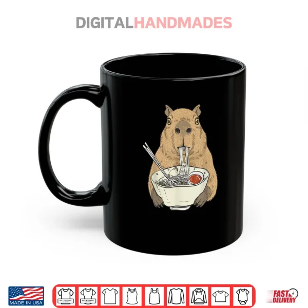 Mug Capybara Ramen Japanese Kawaii Anime Gifts Shirt