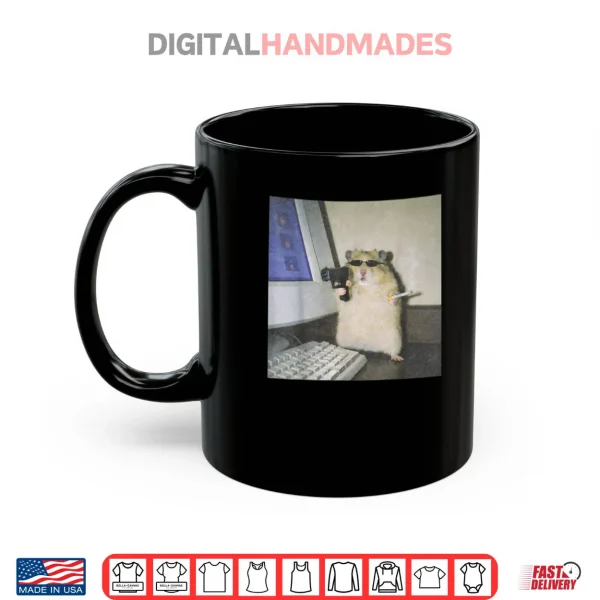 Mug Cyber Hamster Meme Cringe Funny Animal Vintage Shirt