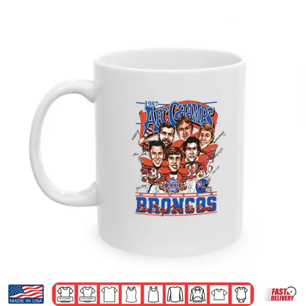 Denver Broncos AFC Champs 1987 Shirt 3 Mug Denver Broncos AFC Champs 1987 Shirt