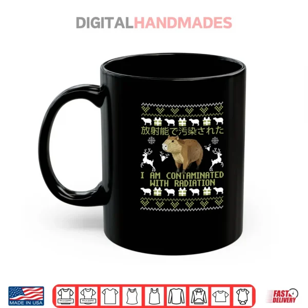 Green Capybara Contaminated by Radiation Ugly Xmas Sweaters Shirt 3 Mug Green Capybara Contaminated by Radiation Ugly Xmas Sweaters Shirt