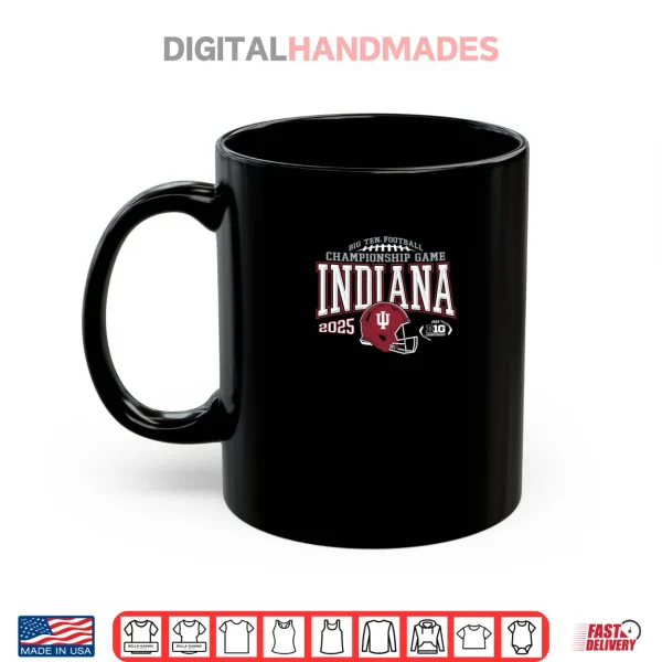 Mug Indiana Hoosiers Big Ten Championship 2025 Football Black Shirt
