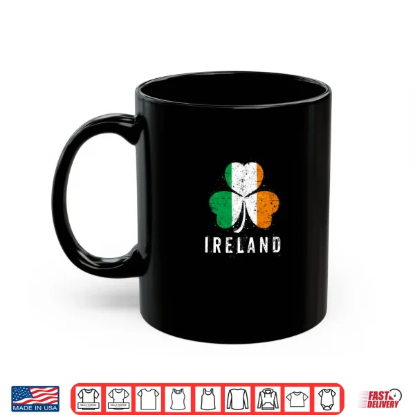 Mug Ireland Flag on Shamrock for Proud Irish on St Patricks Day Shirt