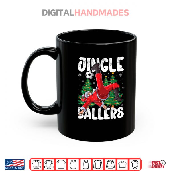 Jingle Ballers Santa Football Christmas Soccer Plaid Shirt 3 Mug Jingle Ballers Santa Football Christmas Soccer Plaid Shirt 2