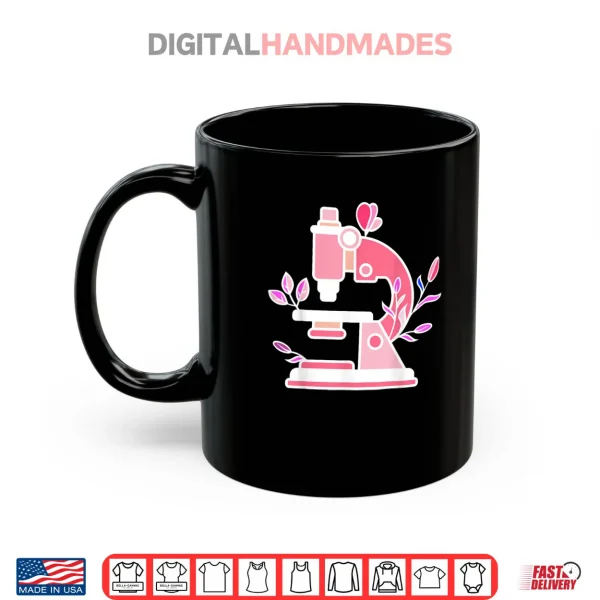 Lab Science Floral Microscope Biologist Science Valentines Shirt 3 Mug Lab Science Floral Microscope Biologist Science Valentines Shirt