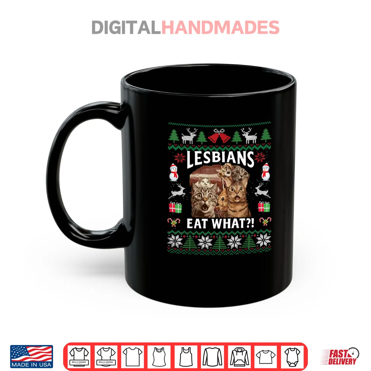 Lesbians Eat What Funny Shocked Cats Christmas Ugly Style Shirt Lesbians Eat What Funny Shocked Cats Christmas Ugly Style Shirt