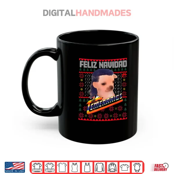 Mug Los Temerarios dog Merry Christmas Feliz Navidad Shirt