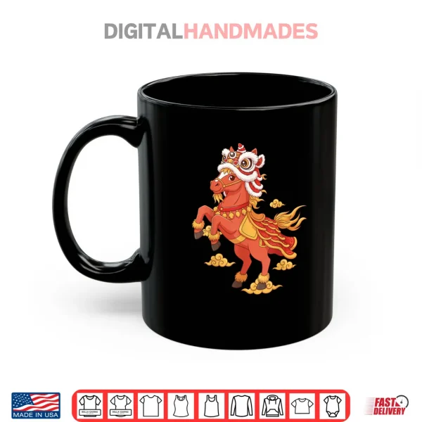 Mug Lunar New Year of The Horse Lion Dance Chinese New Year Shirt