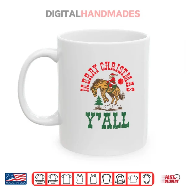 Merry Christmas Yall Western Country Rodeo Santa Cowboy Shirt 3 Mug Merry Christmas Yall Western Country Rodeo Santa Cowboy Shirt