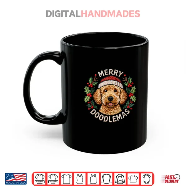 Mug Merry Doodlemas Goldendoodle Christmas Doodle Dog Lover Shirt