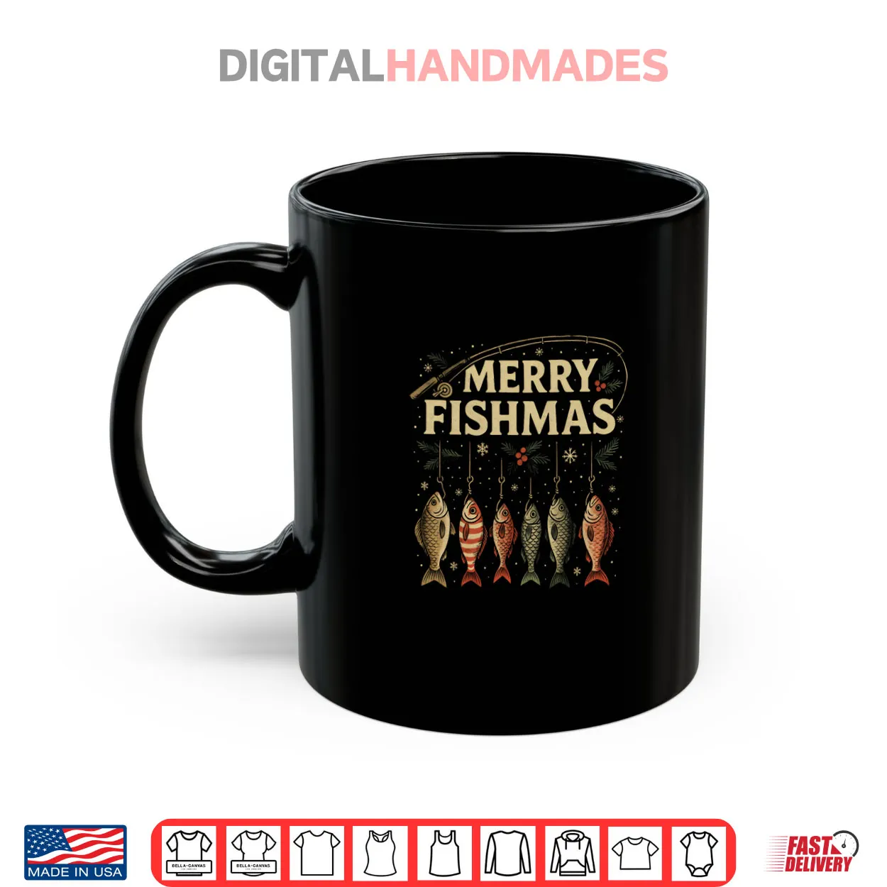 Merry Fishmas Retro Fishing Christmas Fisherman Xmas Holiday Shirt Merry Fishmas Retro Fishing Christmas Fisherman Xmas Holiday Shirt